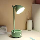 Lampe De Bureau LED Sans Fil Rechargeable Par USB, Lampe De Table LED À Protection Oculaire Tactile À Intensité Variable, ...