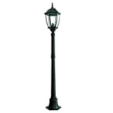 Lampione giardino New York 1 luce E27 per esterni lampioncino altezza 180cm IP65 - Colore Nero