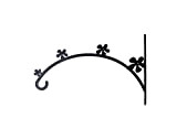 Landshome - Braccio da parete | Supporto da parete per fioriere con 4 fiori | Esposizione 47 cm | Braccio ...