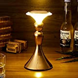 LANMOU Lampada da Tavolo Ricaricabile Senza Fili, Vintage Lampada da Tavolo Touch LED a Batteria, 3 Livelli di Luminosità, Luce ...