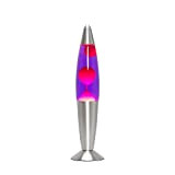 Lavalamp Timmy lampada lava retrò design moderno viola con effetto magma rosso lampadina incl.G9 36 cm idea regalo per compleanno, ...