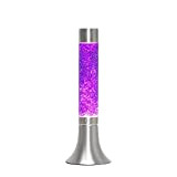 Lavalamp Yvonne lampada lava elegante vivace glitterata viola retrò design moderno lampadina incl. G9 H:38 cm ideale per feste, idea ...