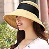 LDDENDP Cappello perfetto di Bow Sun Protection Pescatore pieghevole del cappello di Sun Estate Lady Ombra cappello di paglia cappello ...