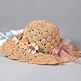 LDDENDP Mano carta tessuto cappello di paglia Moda Corona pieghevole del cappello di Sun Sun Protection della spiaggia di estate ...