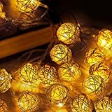 Lecone Catena Luminosa, 4M 20 LED Luci Stringa LED a Batteria per feste di matrimonio, di Natale, Parete della stanza ...