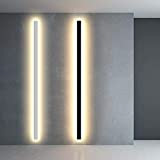 LED Applique da parete interni nero angolo minimalista lampada da parete lunga striscia di luce bianco caldo corridoio scale comodino ...