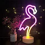 LED Flamingo Neon firma Flamingo Al Neon Lights LED Segno di luce al neon con supporto Base Battery/USB Light Light ...
