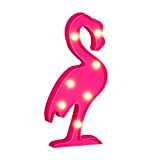 LED Flamingo Night Novità Luci Simpatica lampada da tavolo 3D, Lampadina rosa bianca calda Alimentata a batteria per camera da ...