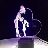 LED Illusion Light Mom and Daughter Love Lamp LED con colori Change Mother Back to School Birthday and Holidayfor Children
