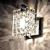 LED Luce a Muro Interno Cristallo Lampada Applique E14 Paralume per Casa Bar Ristoranti Caffetteria Ufficio(Nessuna Lampadina)