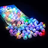 LED Palloncini Luci Mini Led Lanterne di Carta 100pezzi Rotondo Lampada a Palloncino Colorate Lanterne di Carta Lampeggianti luci per ...