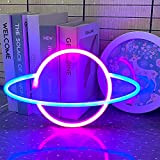 LED Planet Neon Light,Insegna al Neon a Planet Alimentazione a Batteria o USB Luci al Neon Planet Per la Camera ...