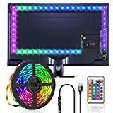 LED TV Retroilluminazione 2M, USB Striscia LED 2M, 24 Tasti Telecomando e 16 Colori e 4 Modalità,Striscia Luminosa a LED ...