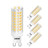 LEDGLE 8W 5 X G9 LED, lampadine LED, 88 LEDS, 700lm, bianco caldo, 3000K, dimmerabile, senza sfarfallio, grandangolo, sostituisce lampade ...