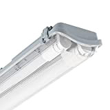 LEDKIA LIGHTING Plafoniera Stagna per due Tubi LED 120 cm IP65 Connessione Unilaterale 1200 mm