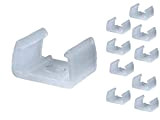 LEDLUX 10 Pezzi Clip Di Fissaggio A Muro, In Plastica Rigida, Per Striscia Led Impermeabile (Passo 10mm)