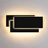 LEDMO Lampada da Parete Interno 12W Moderno LED Applique da Parete Bianco Caldo 3000k Lampada Muro Perfetto per Camera da ...