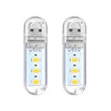 LEDMOMO 2 mini luce notturna a LED con 3 luci LED (bianco caldo)