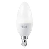 LEDVANCE Lampada LED intelligente con tecnologia ZigBee, E14-base ottica opaca ,Bianco caldo (2700K), 470 Lumen, sostituzione delle lampade 40W, dimmerabile ...