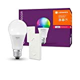 Ledvance Smart Color Kit Interruttore Portatile Switch Mini, Lampadina LED Zigbee, Goccia, E27, Luce Colorata RGBW, Bianco