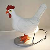 lefeindgdi Lampada da tavolo, a forma di gallina a batteria, lampada da comodino a forma di gallina, lampada decorativa a ...