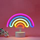 Legami - Lampada Led Effetto Neon, It's a Sign, H 19 cm, Tema Rainbow, Doppia Alimentazione, Cavo USB (Incluso) o ...