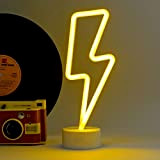Legami - Lampada Led Effetto Neon, It's a Sign, H 31 cm, Tema Flash, Doppia Alimentazione, Cavo USB (Incluso) o ...