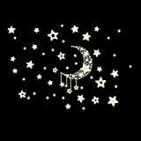 Lepeuxi Cielo Notturno Stellato Moon Stars Fai da Te Glow in The Dark Adesivi Luminosi Cameretta per Bambini Decorazioni murali ...