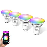 Lepro GU10 Lampadina LED Intelligente RGBW, Lampadine LED WiFi, Compatibile con Alexa & Google Home, 4.5W = 50W, RGB e ...