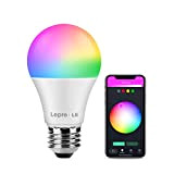 Lepro Lampadina LED RGBW E27 WiFi 9W, Compatibile con Alexa/Google Home, Lampadina Intelligente 16 Milioni Colori RGB + Bianco Regolabile ...