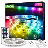 Lepro Striscia LED 6 Metri, LED Striscia RGB 5050 SMD Autoadesiva 24VDC, Impermeabile IP20 Nastri LED Dimmerabile con Alimentatore Telecomando ...