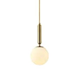 LFsem Nordic Modern Simple Luce a sospensione a sfera di vetro Lampada da soffitto Lampada a sospensione a testa singola ...