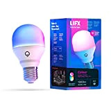 LIFX Colour A60 1000 lumen [E27], Miliardi di colori e bianchi, Lampadina LED Wi-Fi Smart, Non necessita di alcun ponte, ...