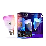LIFX Nightvision confezione da 2, A60 1200 lumen [B22] Tutti i colori con infrarossi Lampadina LED Wi-Fi Smart, Non necessita ...