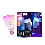 LIFX Nightvision confezione da 2, A60 1200 lumen [E27] Tutti i colori con infrarossi Lampadina LED Wi-Fi Smart, Non necessita ...