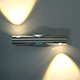 Lightess 6W LED Lampada da Parete Interno Applique 360° Regolabile in Alluminio Moderno per Camera da Letto Soggiorno