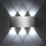 Lightess Applique da Parete Interni Lampada a Muro Applique LED Moderne in Metallo 6W per Decorazione Soggiorno Camera da Letto ...