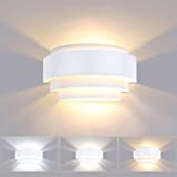 Lightess Lampada da Parete LED Dimmerabile Applique da Parete Interno Moderno 12W Inclusa E14 Lampadina 3000K~6000K Lampada a Muro in ...