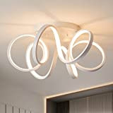 Lingkai Plafoniera a LED da 42W-85W,6 anelli 3000k-6000klm Lampada da soffitto a LED dimmerabile Apparecchio di illuminazione moderno per soggiorno,camera ...