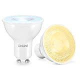 Linkind Smart Zigbee Lampadine LED GU10 4,8W, App Controllabile Temperatura Colore (2700k-6500k), Luminosità (1% -100%), Compatibile con Hue, Alexa, Echo, ...