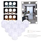 Lirex Vanity Lights, Lampade da Specchio Regolabili In Stile Hollywood con 10 Lampadine a LED Dimmerabili, 10 Modalità di Luminosità, ...