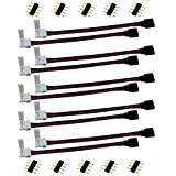 LitaElek 10pcs Connettore Nastro LED RGB 4 pin per SMD 5050 RGB LED Strip da Larga 10mm Collegare Striscia LED ...