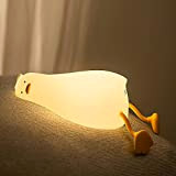Liuyoyo Luce notturna a forma di anatra piatta, LED Squishy Duck Night Light Creativo Light Up Duck Lamp, USB ricaricabile ...