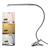 Lixada Lampada a collo di cigno, con interruttore e pinza USB, Lampada a LED, da tavolo/scrivania/lettura, protezione per occhi, regolabile, ...