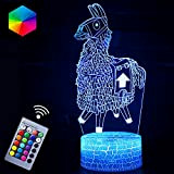 Llama Night Lights Fortezza Battleroyale 3D Illusione Ottica Lampade LED Comodino Guida per Camera dei Bambini Migliori Bday Xmax Regalo ...