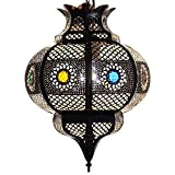 Lorient lampada orientale Cleopatra marrone/rame anticato H 42 cm Orient lampada da soffitto in metallo per motivi favolosi come da ...