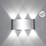 Louvra 6W Applique da Parete interno Moderno,Lampada led da Muro in Alluminio per Scale, Corridoi, Soggiorno, Camera da Letto