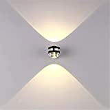 Louvra 6W LED Lampada da Parete Interno Moderno Applique da Parete in Alluminio per Camera da Letto Salotto Corridoio Bianco ...