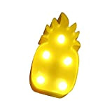LPxdywlk Luce Notturna 3D Cartoon Ananas Fenicottero Forma di Cactus LED Luce Notturna Lampada Decorazioni Natalizie per Matrimoni *Ananas