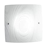 Luce Ambiente e Design I-UNIVERSE/PL30, Plafoniera LED (18W, 4000K) quadrata in vetro bianco satinato 30x30 cm.